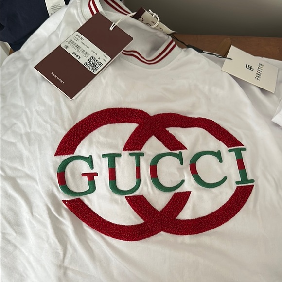 Gucci Tee with Red and Green Logo